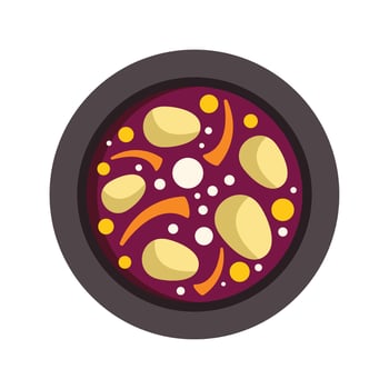 Delicious brazilian feijoada served on the table vector