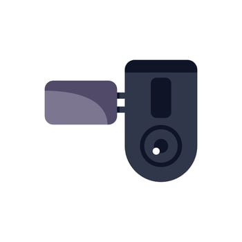 Black action camera filming extreme sports vector