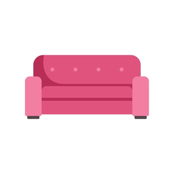 Pink sofa providing comfortable seating in living room vector