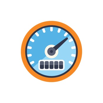 Speedometer showing progress with full signal bars vector