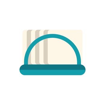 Blue metallic napkin holder holding white paper napkins vector