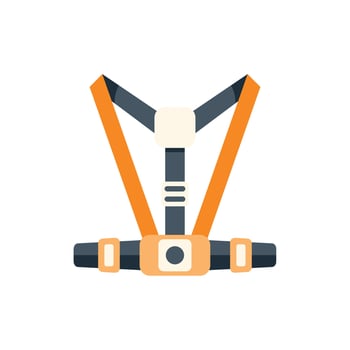Safety harness keeping you safe while working at height vector