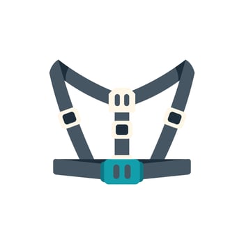 Chest mount harness for action camera keeping memories during extreme travel vector