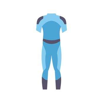 Blue diving suit for water sports and diving activities vector