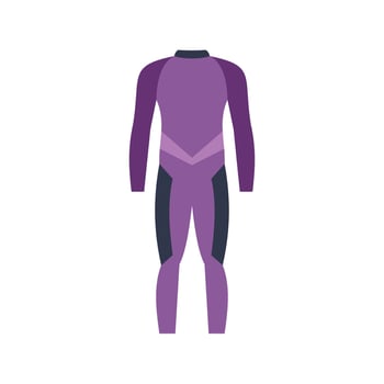 Purple and black diving suit for water sports vector