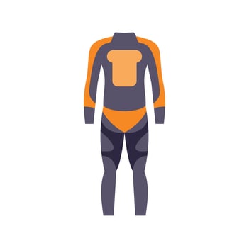 Professional diving suit offering thermal protection for underwater exploration vector