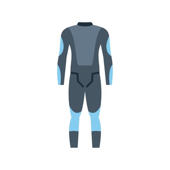 Diving suit for extreme water sports and diving activities vector