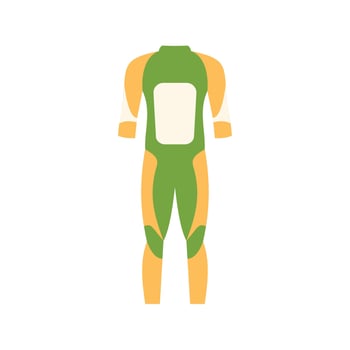 Professional diving suit protecting from cold water vector