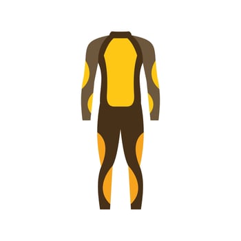 Professional diving suit for exploring seabed depths vector