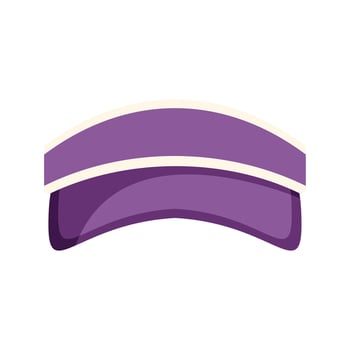 Purple sun visor protecting from sunlight with empty space for logo vector