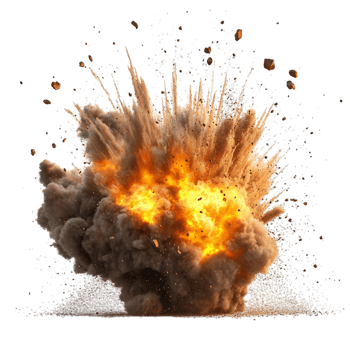 Explosion Set on transparent background png