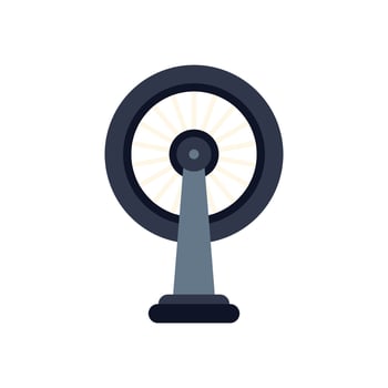 Spinning wheel of fortune standing still on white background vector