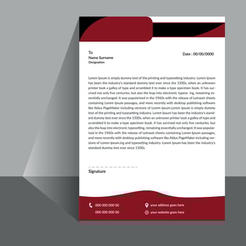 A modern letterhead design template on colorful background. vector