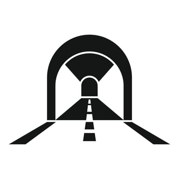 Road tunnel entrance leading to a bright future vector