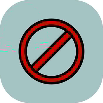Forbidden Colorful Icon vector
