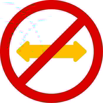 No Turn Colorful Icon vector