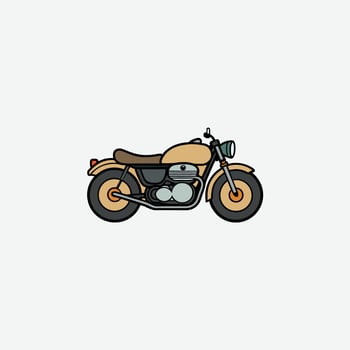 Motorcycle illustration isolated on white background vector