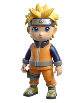 Naruto 3D Figure Toy Stunning Artwork png