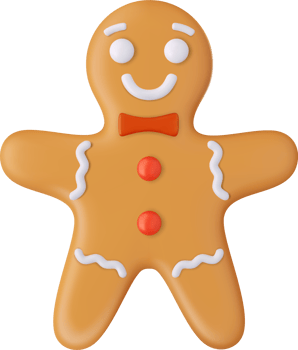 3d Gingerbread man. png