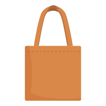 Brown reusable shopping bag promoting sustainability vector