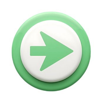 3D Green Next Button Icon Circular Arrow Graphic png