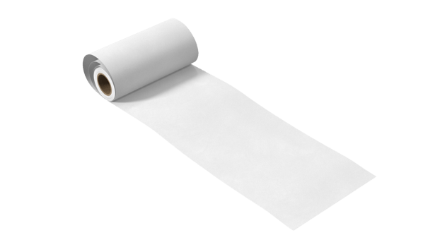 A roll of blank paper, ideal for drawing, printing, or crafting purposes. png