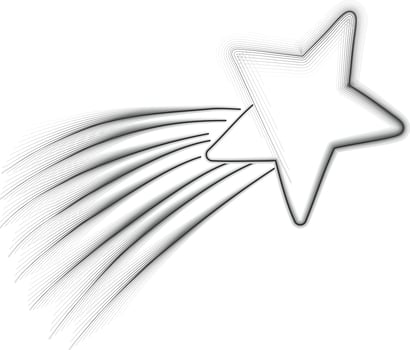 christmas star blank gray and black icon vector