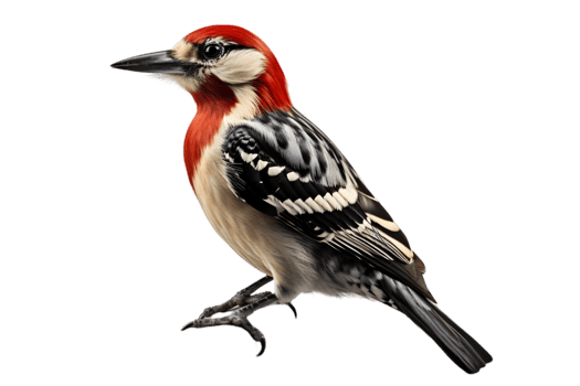 Striking Cardinal Woodpecker Portrait Transparent Background png