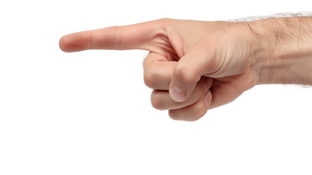 Hand Gesture on transparent background png