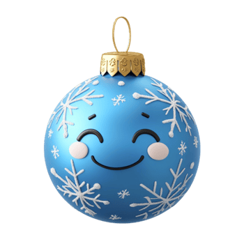 Smiling Blue Ornament png
