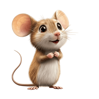 3D Happy Mouse Design png