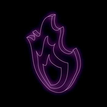 Burning heart shaped neon sign representing love and passion vector