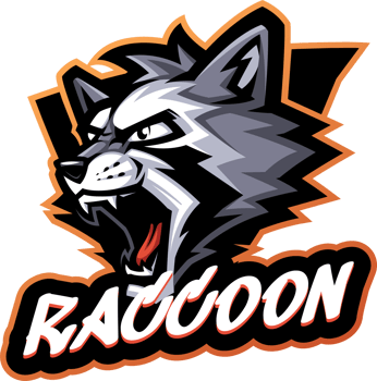 Raccoon head esport mascot png