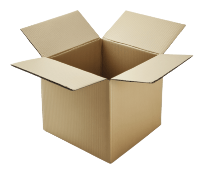 Open cardboard box ready for packing at home png
