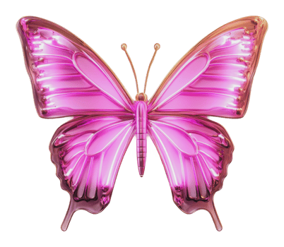 Delicate pink butterfly beauty png