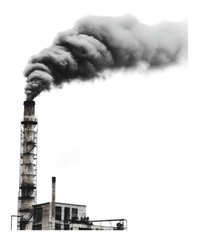 Smoke from urban industrial chimney png
