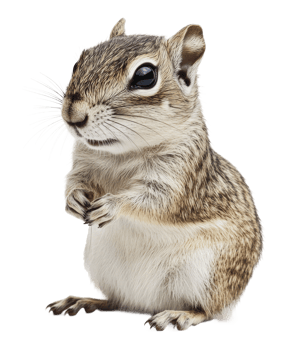 A small squirrel stands on its hind legs in nature png