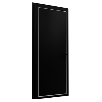 A black door with a white line on it png