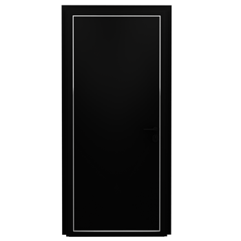 Black door with a white line on it png