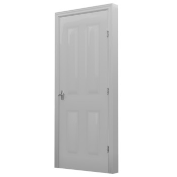 A white door with a transparent background png