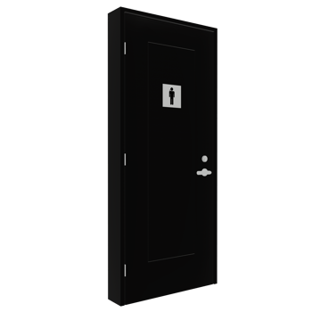 A black door with a keypad on the handle png