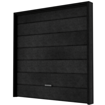 A black door with a black frame and a black door handle png