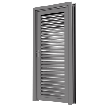 Metal door with a shutter on it in a transparent background png