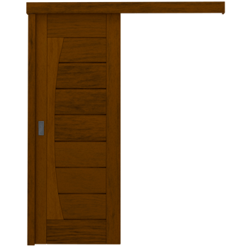 Wooden sliding door with a transparent background png