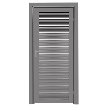 A gray metal door with a shutter png