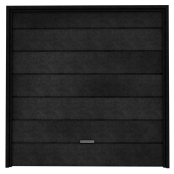 A black garage door with a light on it png