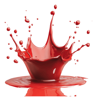 Red paint splashing in creative art png