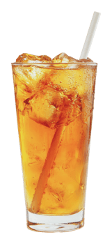 Iced tea in tall glass on summer day png