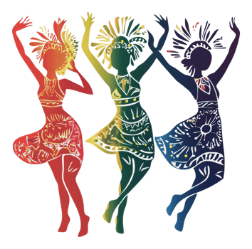 Vibrant dancers at a cultural festival png