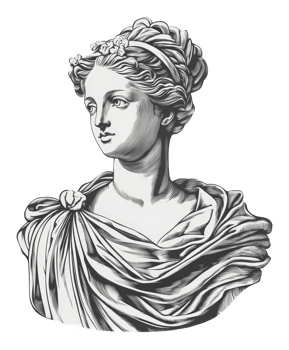 Goddess statue with detailed features png